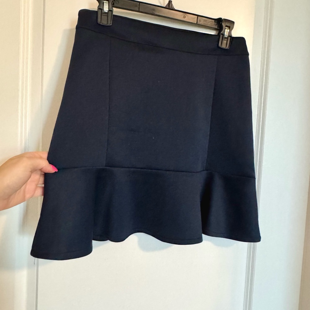 Gianni Bini Blue Ruffled Skater Mini Skirt